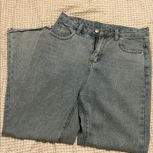 Princess Polly Blue Straight Leg Jeans